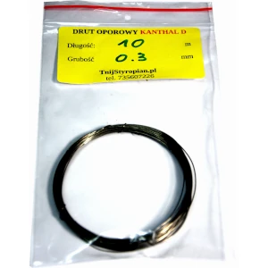 Drut oporowy KANTHAL D 0,3 mm 10 metrów