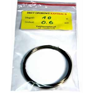 Drut oporowy KANTHAL D 0,6 mm 10 metrów